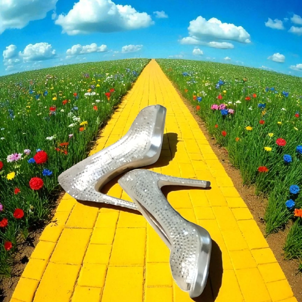 Lauren Lorraine Sparkling Silver Pumps Women's Size 8 Candie-12 Heels